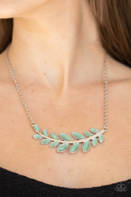 Frosted Foliage-green-Paparazzi necklace