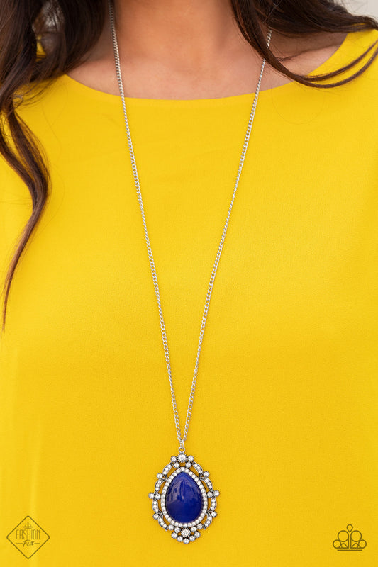 Frozen Gardens - blue - Paparazzi necklace