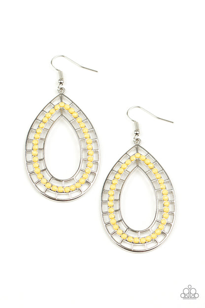 Fruity Fiesta - yellow - Paparazzi earrings