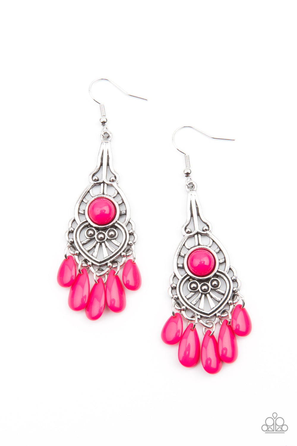 Fruity Tropics - pink - Paparazzi earrings