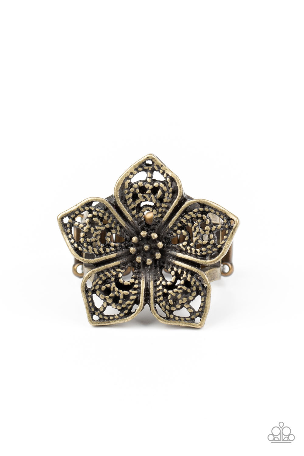 Full Bloom Fancy - brass - Paparazzi ring