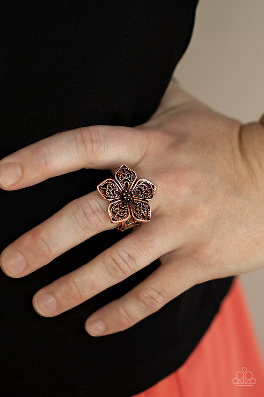 Full Bloom Fancy - copper - Paparazzi ring