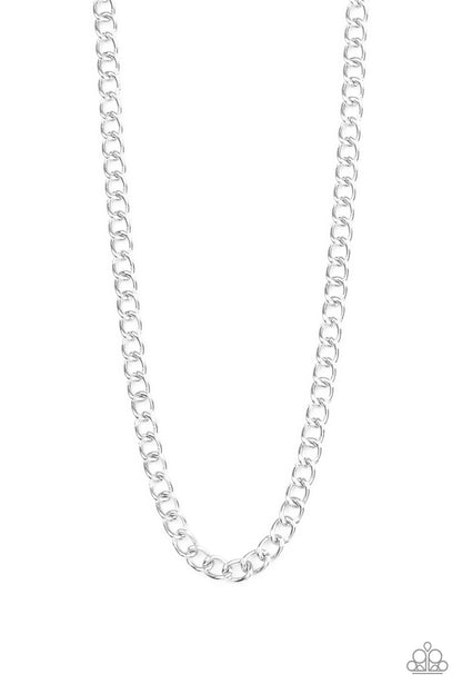 Full Court - silver - Paparazzi MENS necklace