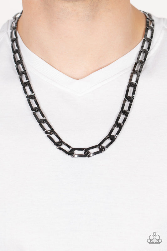Full-Court Press - black - Paparazzi MENS necklace
