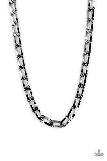 Full-Court Press - black - Paparazzi MENS necklace