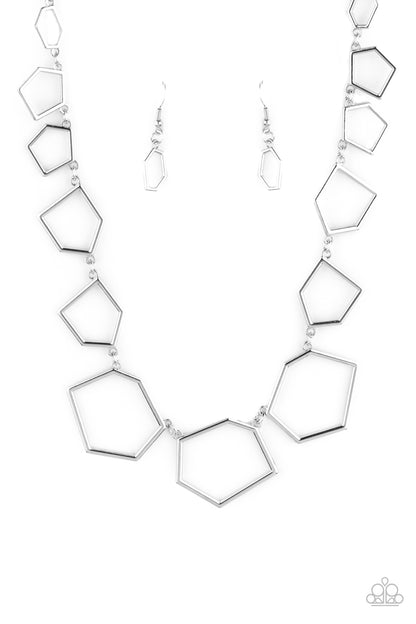 Full Frame Fashion - silver - Paparazzi necklace