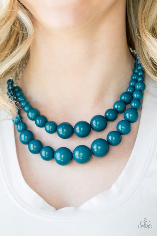Full BEAD Ahead - blue - Paparazzi necklace