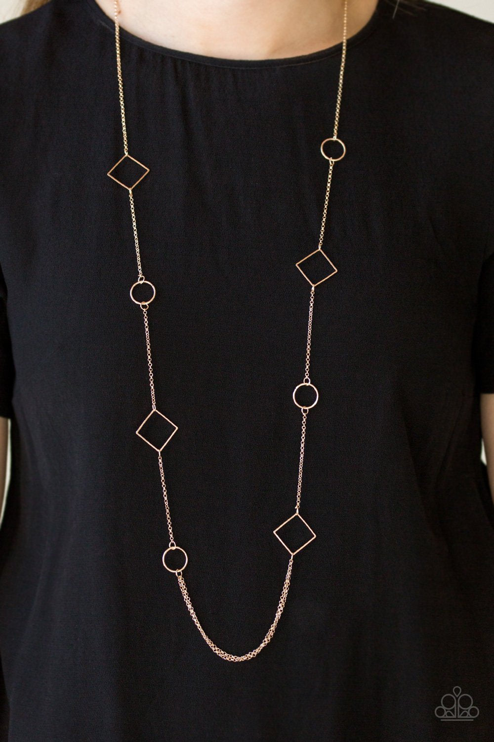 Full Frame - rose gold - Paparazzi necklace