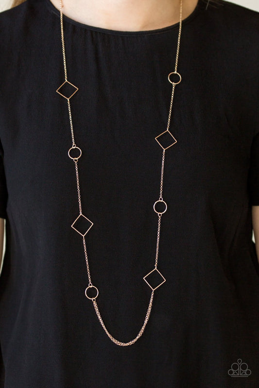 Full Frame - rose gold - Paparazzi necklace