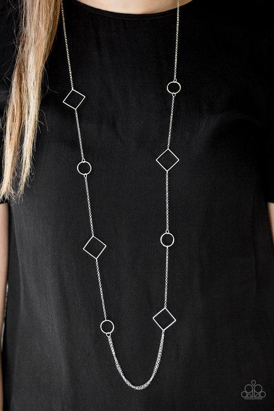 Full Frame - silver - Paparazzi necklace