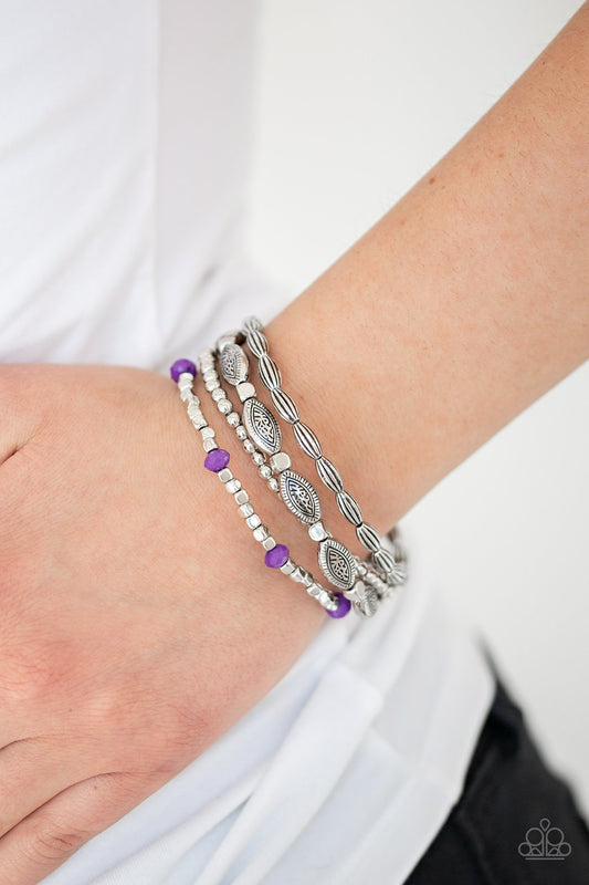 Full of Wander-purple-Paparazzi bracelet