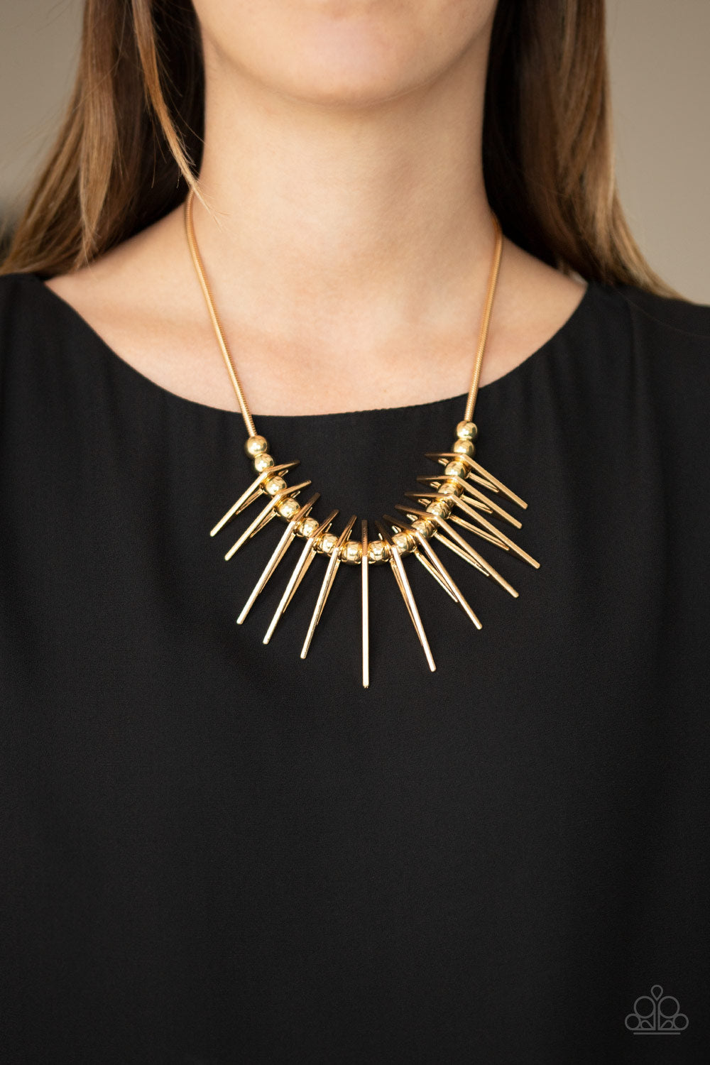 Fully Charged - gold - Paparazzi necklace