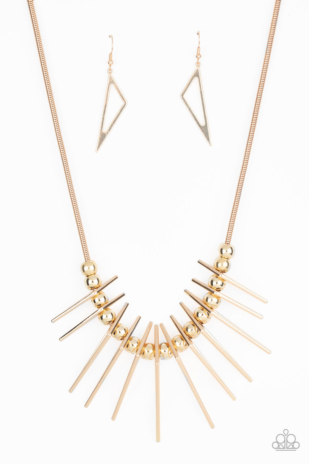 Fully Charged - gold - Paparazzi necklace
