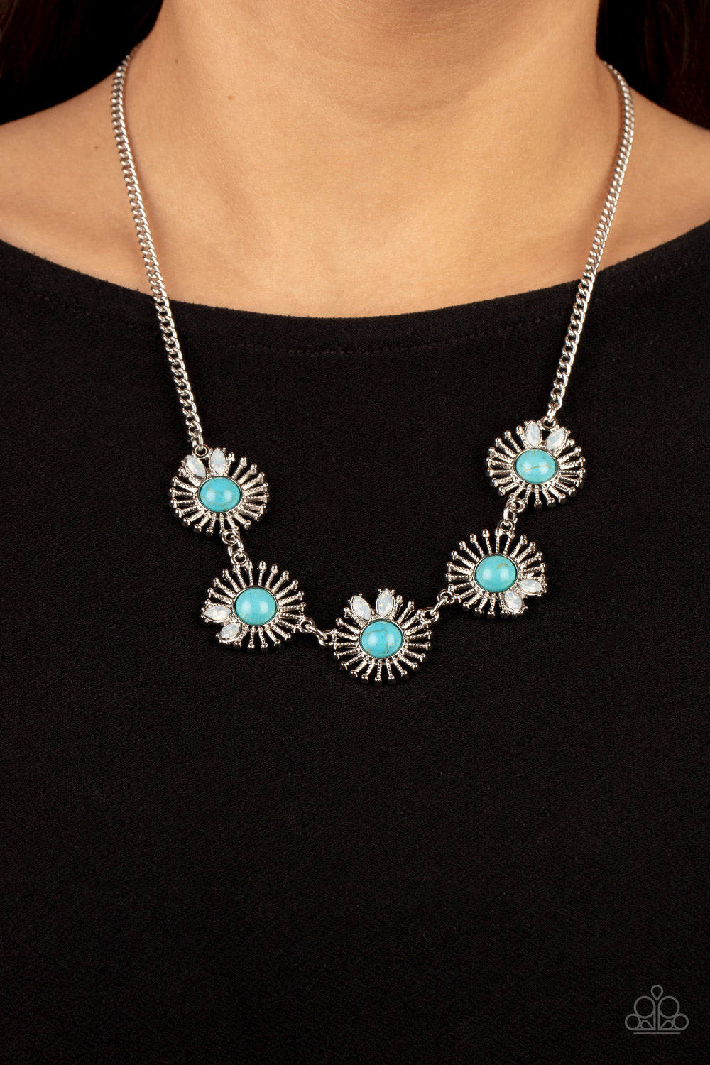 Fully Solar-Powered - blue - Paparazzi necklace