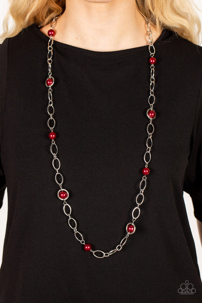 Fundamental Fashion - red - Paparazzi necklace