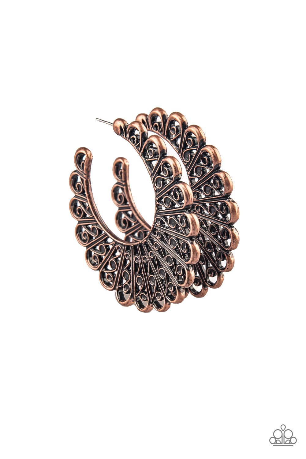 Funky Flirt - copper - Paparazzi earrings