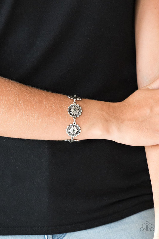 Funky Flower Child - silver - Paprazzi bracelet