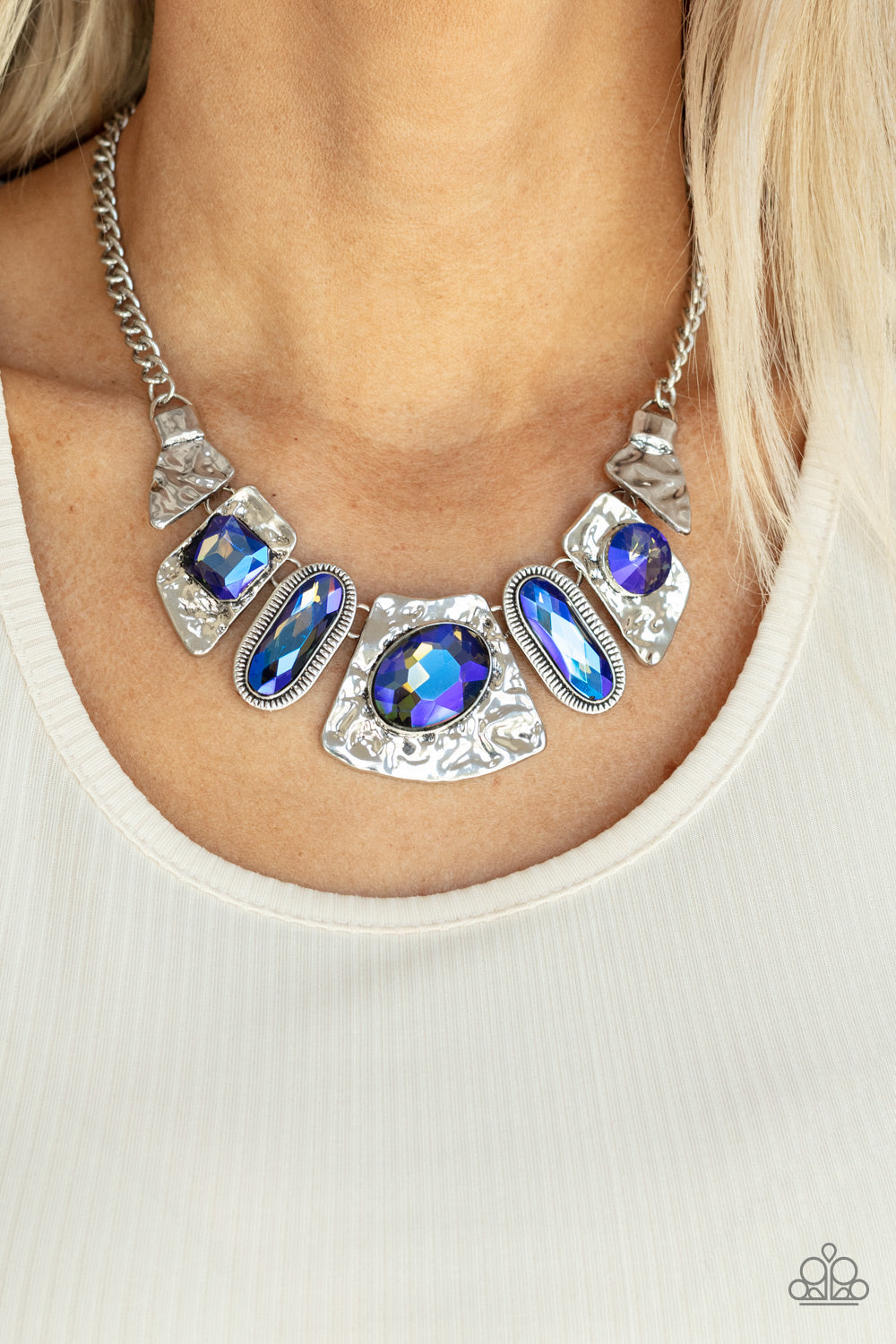 Futuristic Fashionista - blue - Paparazzi necklace