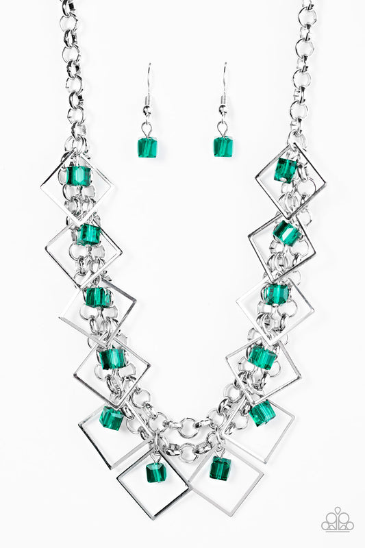 GEO Down In History - Green - Paparazzi necklace