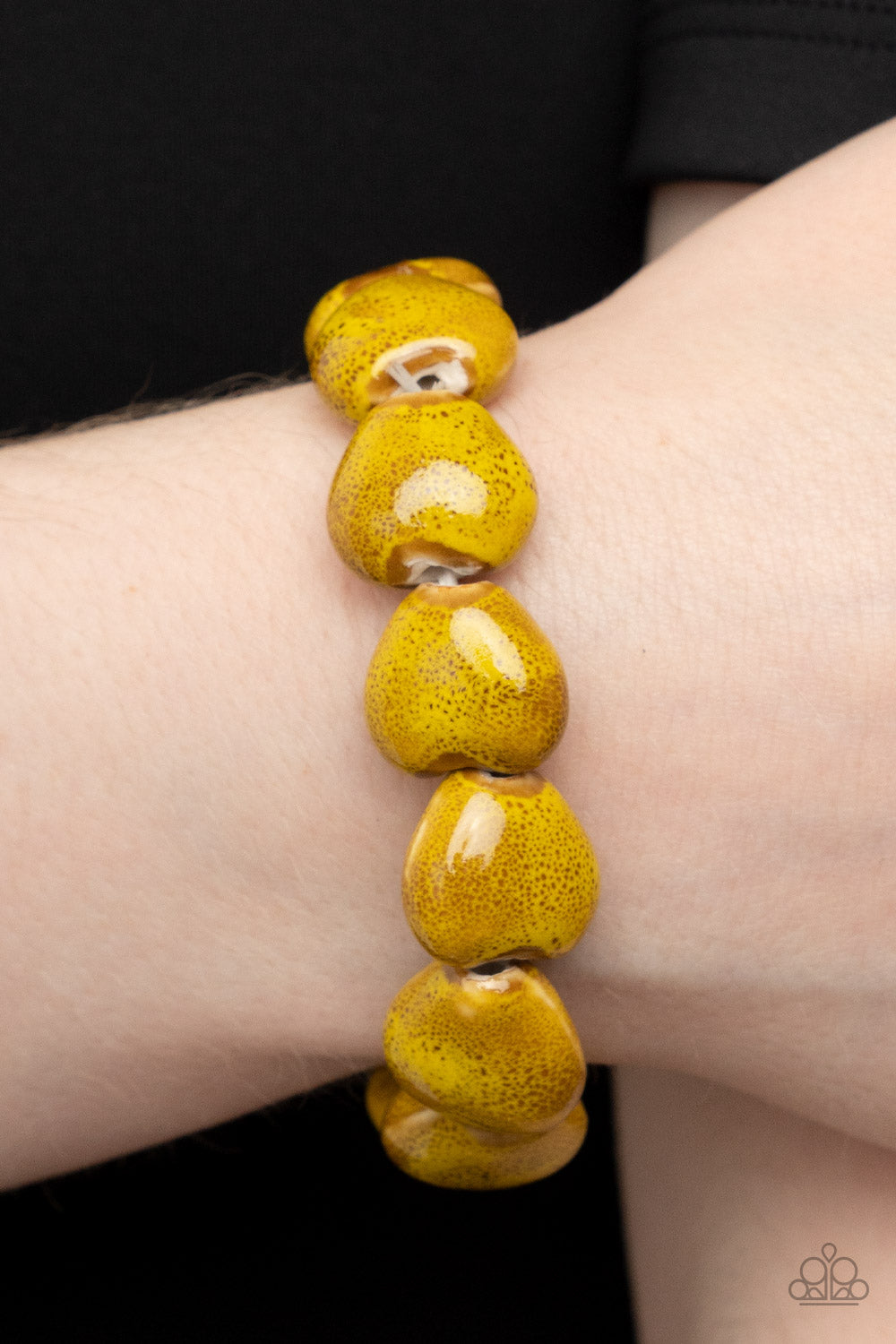 GLAZE a Trail - yellow - Paparazzi bracelet