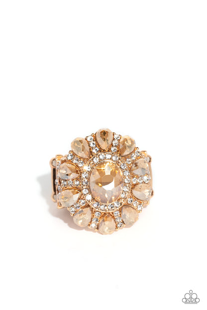 GLIMMER and Spice - gold - Paparazzi ring