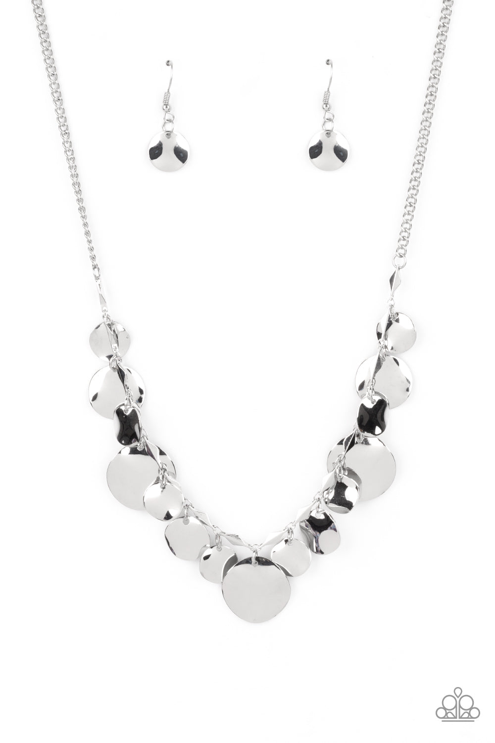 GLISTEN Closely - silver - Paparazzi necklace