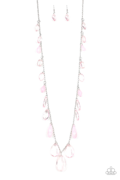 GLOW And Steady Wins The Race - pink - Paparazzi necklace