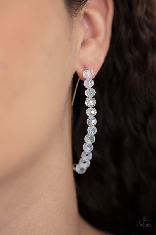 GLOW Hanging Fruit - white - Paparazzi earrings