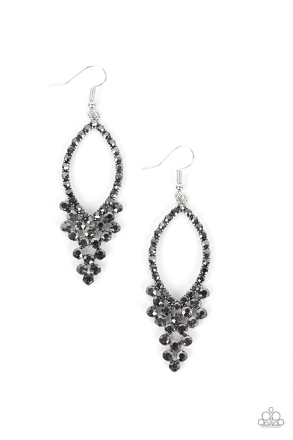 GLOWING off the Deep End - silver - Paparazzi earrings