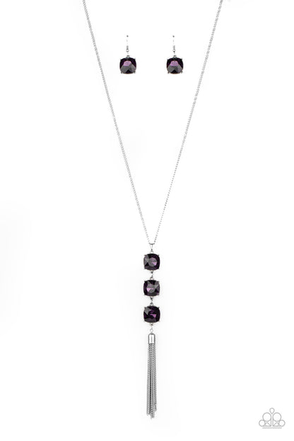 GLOW Me The Money! - purple - Paparazzi necklace