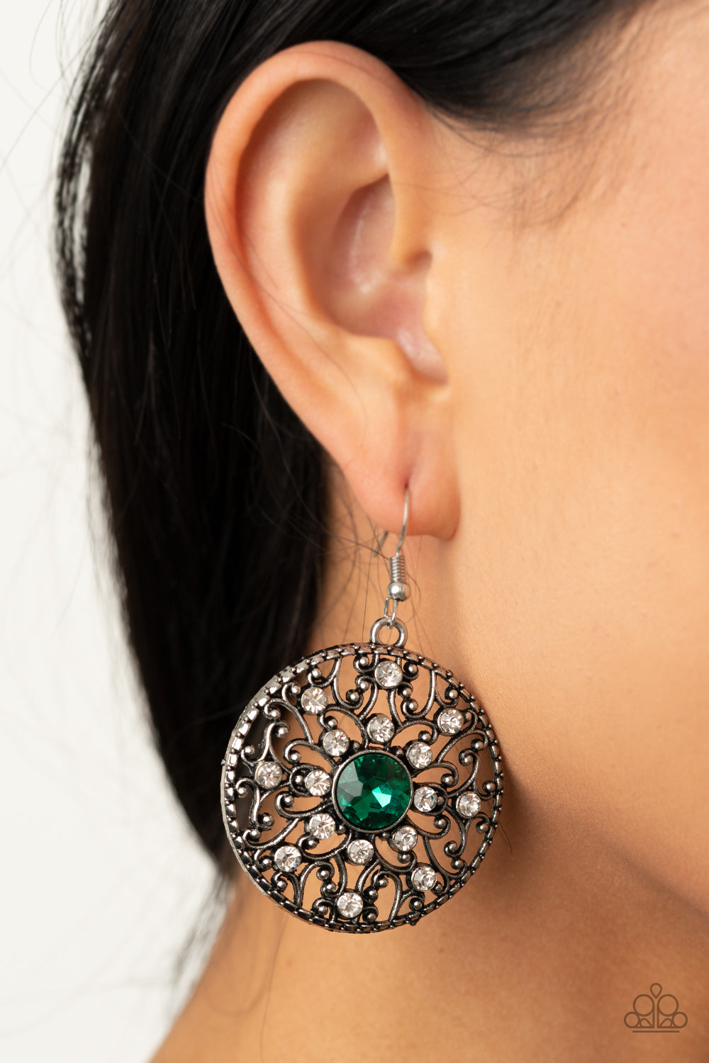 GLOW Your True Colors - green - Paparazzi earrings