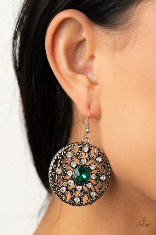 GLOW Your True Colors - green - Paparazzi earrings