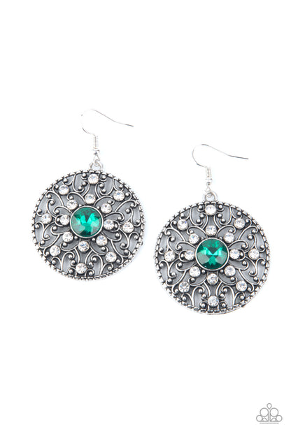 GLOW Your True Colors - green - Paparazzi earrings