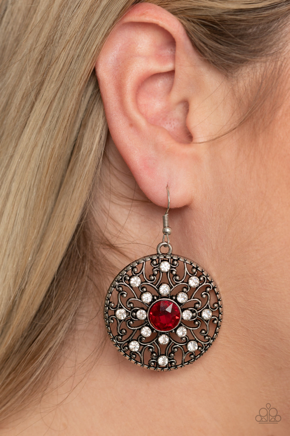 GLOW Your True Colors - red - Paparazzi earrings