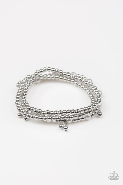 GRANDIOSE Slam - silver - Paparazzi bracelet