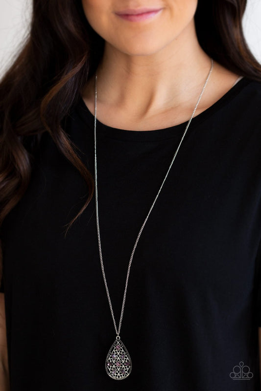 Gala Glimmer-purple-Paparazzi necklace