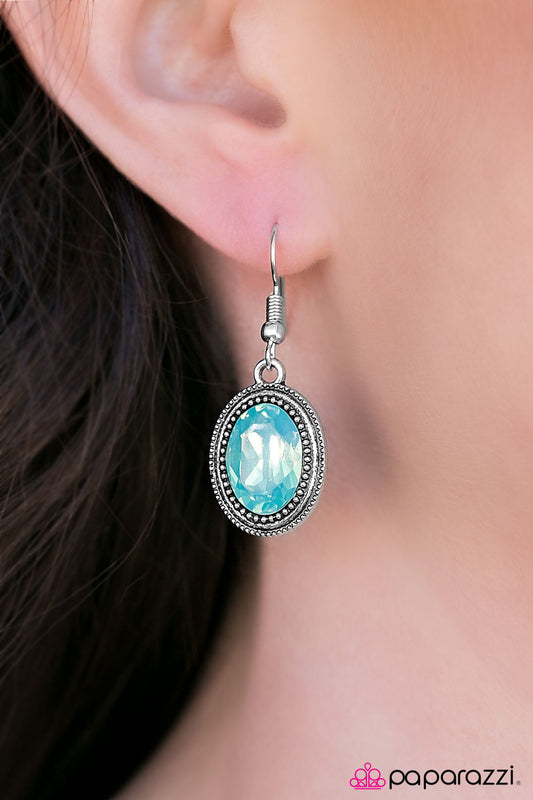 Galactic Glam - Green - Paparazzi earrings