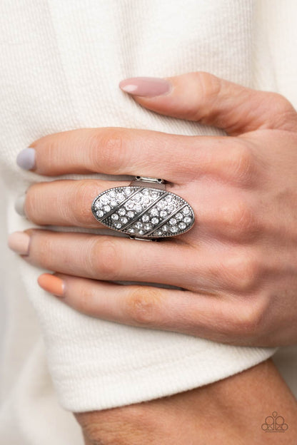 Galactic Glitz - white - Paparazzi ring