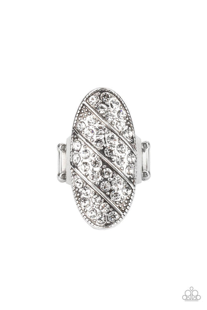 Galactic Glitz - white - Paparazzi ring