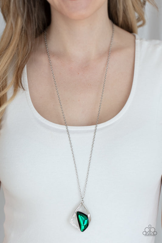 Galactic Wonder - green - Paparazzi necklace
