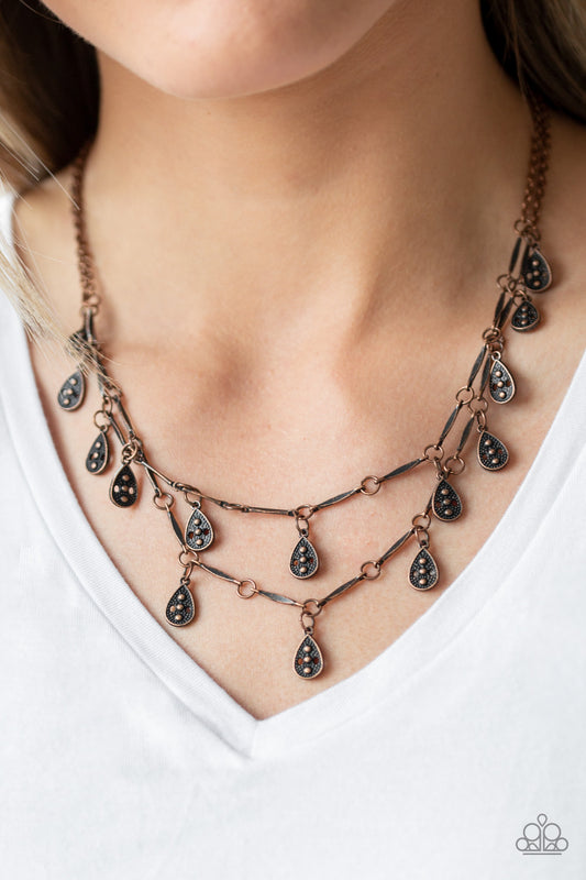 Galapagos Gypsy - copper - Paparazzi necklace