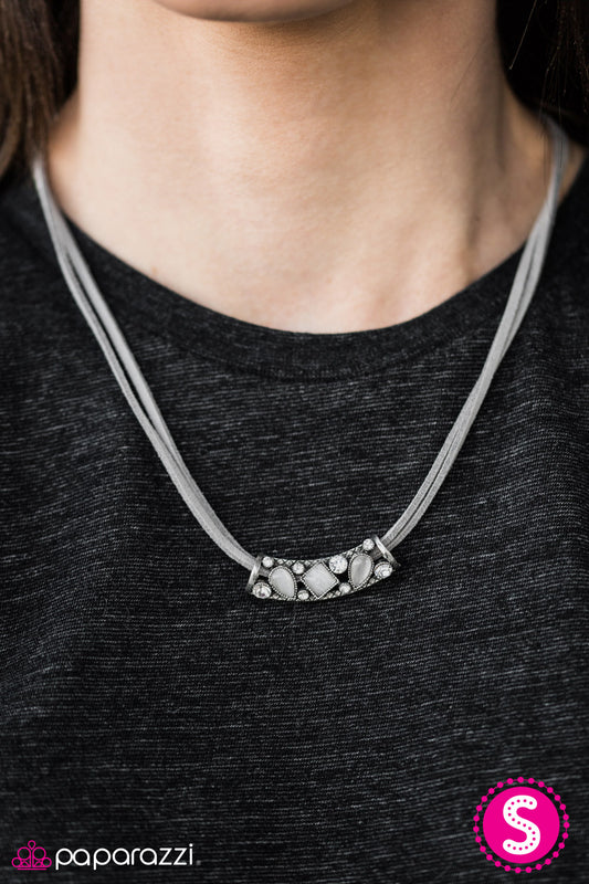 Galaxy Glam - Silver - Paparazzi necklace