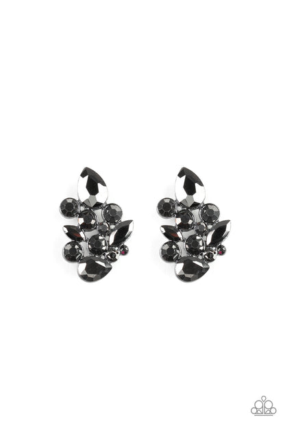 Galaxy Glimmer - black - Paparazzi earrings