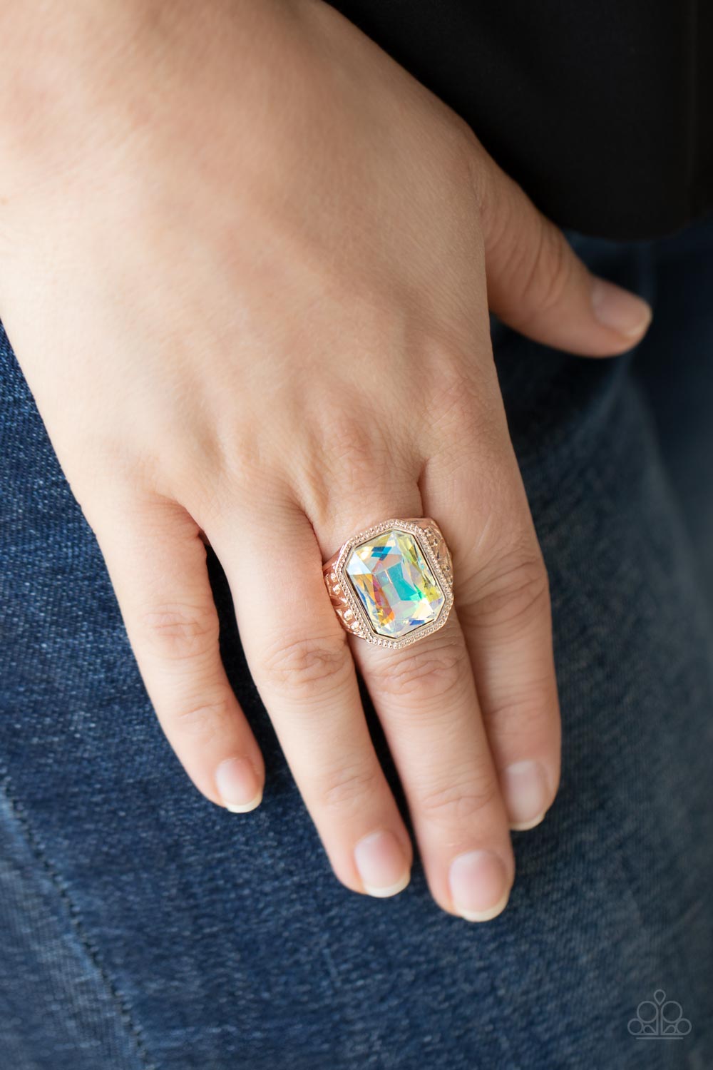 Galaxy Goddess - rose gold - Paparazzi ring
