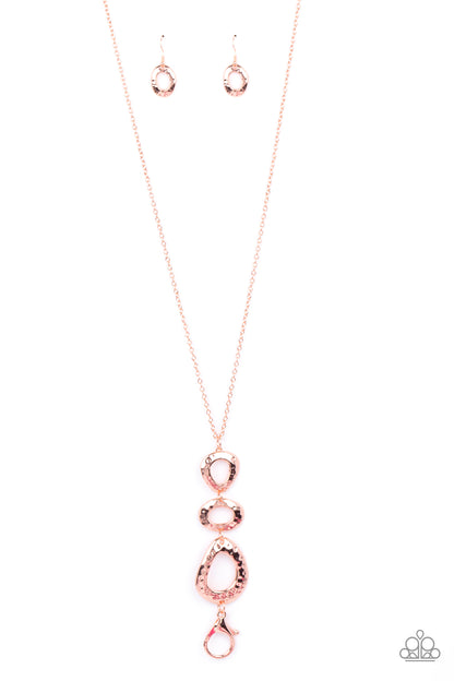 Gallery Artisan - copper - Paparazzi LANYARD necklace