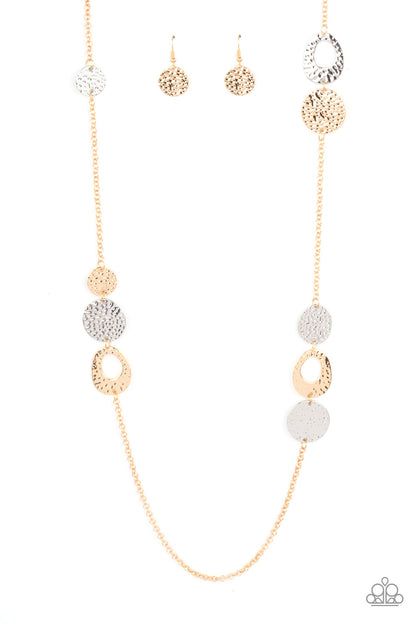 Gallery Guru - gold - Paparazzi necklace