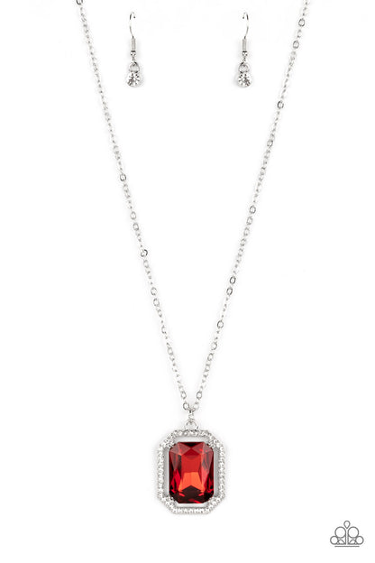 Galloping Gala - red - Paparazzi necklace
