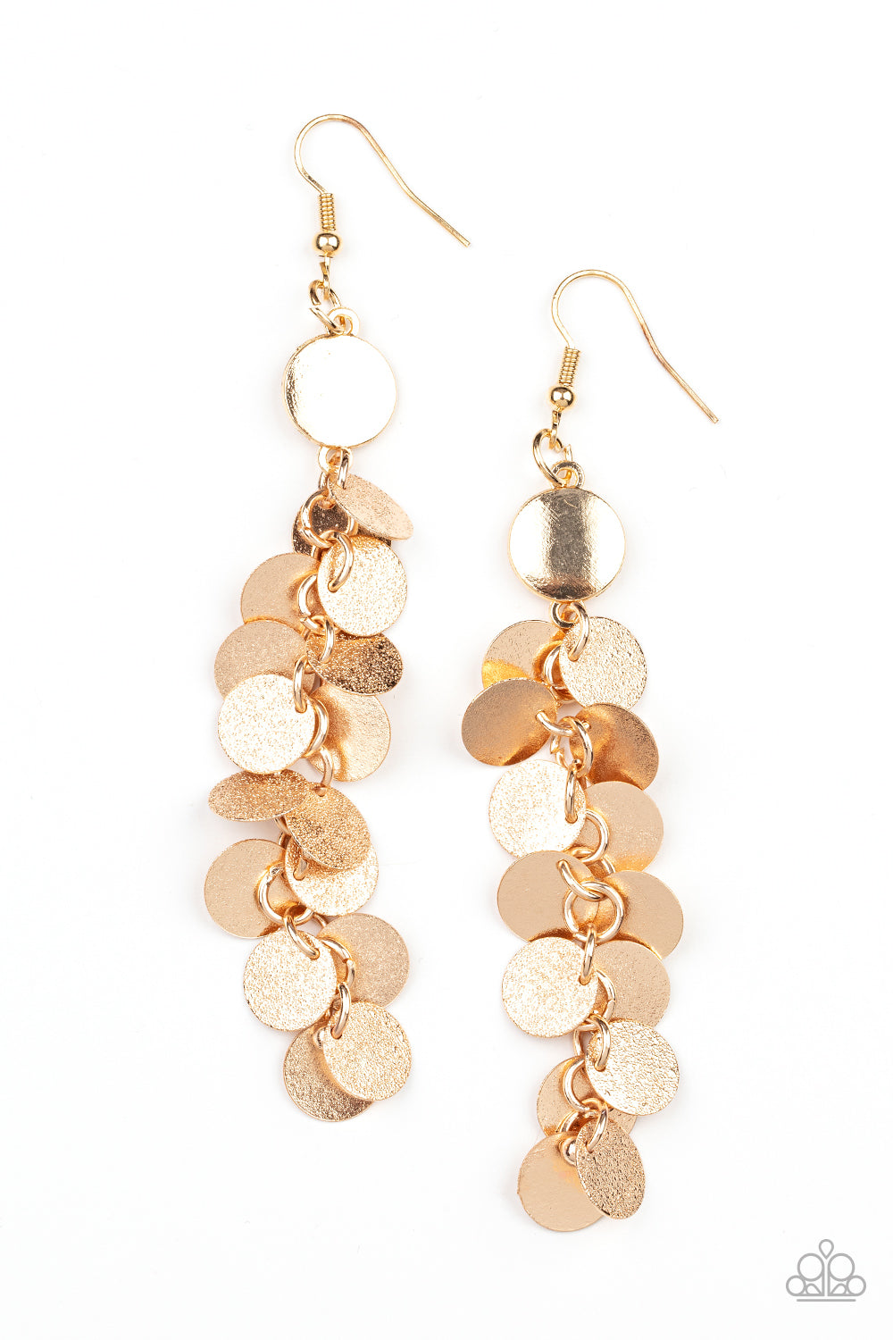 Game CHIME - gold - Paparazzi earrings