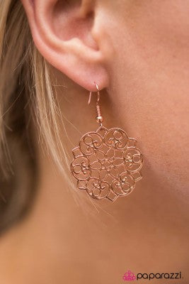 Garden Glam - copper - Paparazzi earrings