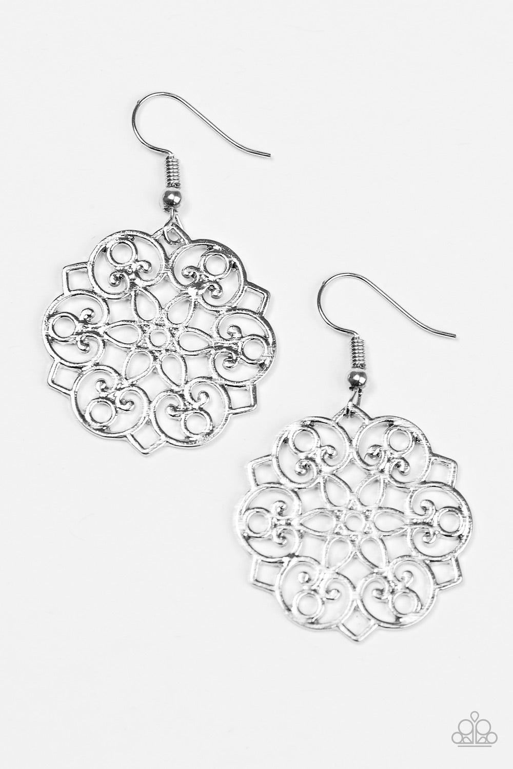 Garden Glam - Silver - Paparazzi earrings